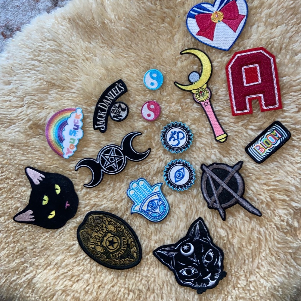 PATCH lot sailor moon, zen, witchy cat, vintage patches